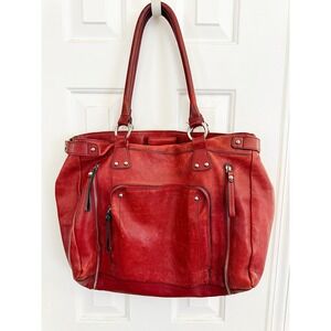 Pelle vintage laptop briefcase & Wilson leather burnt red color‎